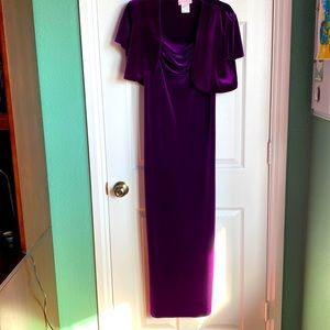 Velvet formal long dress by Worthington, size Medium